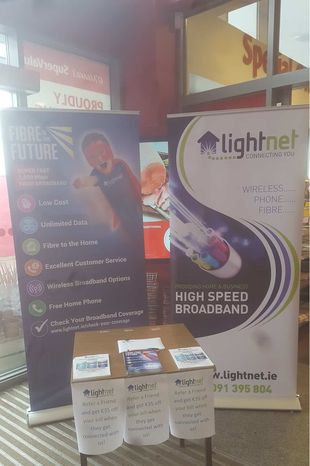 Lightnet in Super Valu Loughrea Today Friday June 15th, Lightnet Broadband